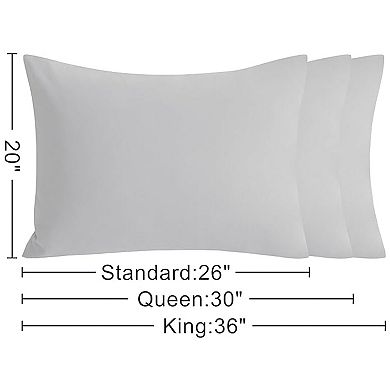 Cotton Pillowcase Set of 2, Soft Breathable Pillow Covers with Envelope Closure, Standard Size