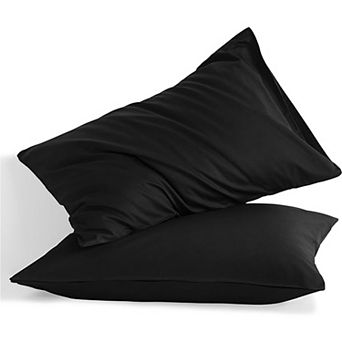 Cotton Pillowcase Set of 2, Soft Breathable Pillow Covers with Envelope Closure, Standard Size