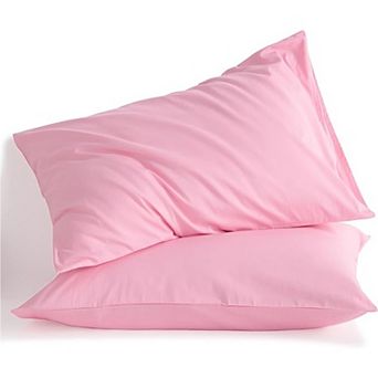 Cotton Pillowcase Set of 2, Soft Breathable Pillow Covers with Envelope Closure, Standard Size