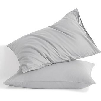 Cotton Pillowcase Set of 2, Soft Breathable Pillow Covers with Envelope Closure, Standard Size
