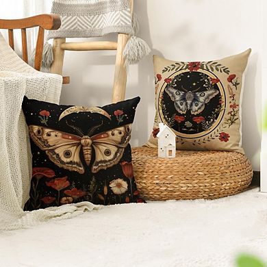 Butterfly Pillow Covers Set of 4, Forest Halloween Decor, Decorative
