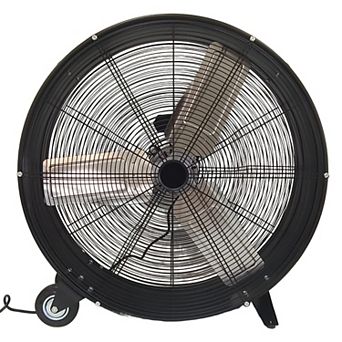 Loheer 30 in High Velocity Drum Fan, 2 speed Heavy Duty Metal Fan for Warehouse and Workshop