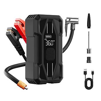 2-in-1 Portable Car Jump Starter & Tire Inflator - 1000A Peak Booster with 150PSI Air Compressor