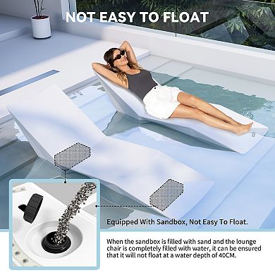 Loheer Pool Lounger, Ergonomic Quick Assembly, Outdoor Chaise for Poolside Relaxation