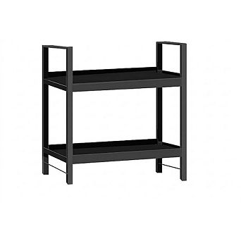 2 tier Countertop Organizer with Basket and Hooks for Vanity Storage