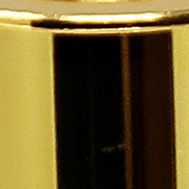 HomeRoots 14" Clear And Gold Geo Stacks Crystal Tabletop Taper Candlestick