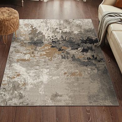 Luxe Weavers Bohemian Abstract Fringed Area Rug-