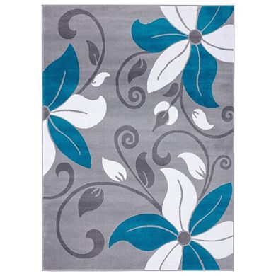 Luxe Weavers Floral Modern Area Rug for Living Rooms