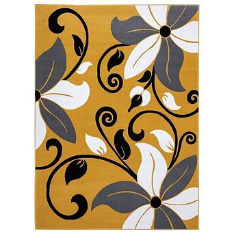 Luxe Weavers Floral Modern Area Rug for Living Rooms