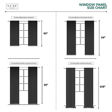 Luxe Weavers Eco Collection Pair of Window Panels, 100% Blackout Curtains