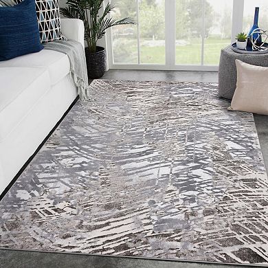 Luxe Weavers Abstract Textured Area Rug