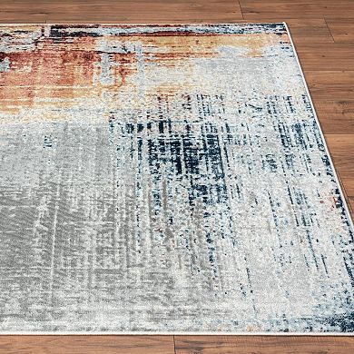 Luxe Weavers Modern Distressed Abstract Area Rug