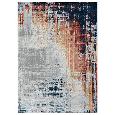 Luxe Weavers Modern Distressed Abstract Area Rug