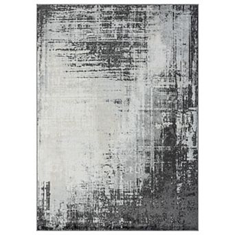 Luxe Weavers Modern Distressed Abstract Area Rug
