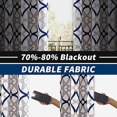 DriftAway Alexander Blackout Curtains for Living Room Pattern Match Thermal Insulated Mid Century