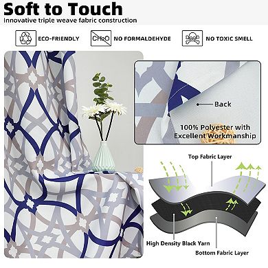 DriftAway Alexander Blackout Curtains for Living Room Pattern Match Thermal Insulated Mid Century