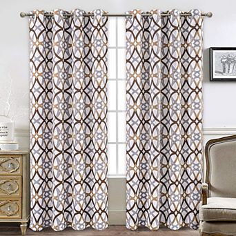 DriftAway Alexander Blackout Curtains for Living Room Pattern Match Thermal Insulated Mid Century