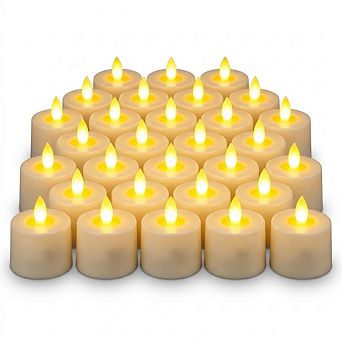24 Pack LED Tea Light Candles, Lasting Battery Operated, 200 + Hour Flameless Tealight Candles