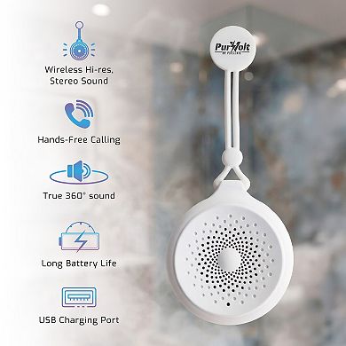 Waterproof Wireless Speaker - Portable Bluetooth Shower Speaker