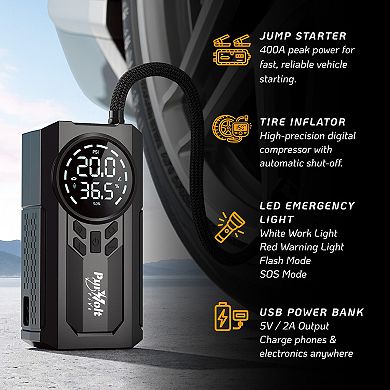 2-in-1 Car Jump Starter & Tire Inflator