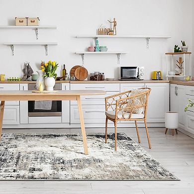 Luxe Weavers Abstract Textured High-Low Pile Area Rug
