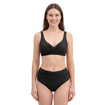 Charmo Women Twist Front High Waist Adjustable Bikini Set