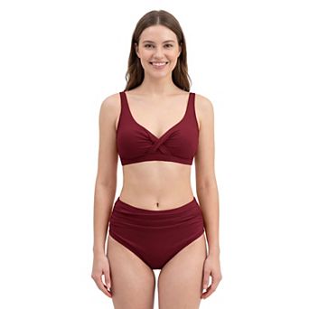 Charmo Women Twist Front High Waist Adjustable Bikini Set