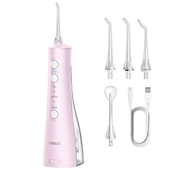 COSLUS CX50 Cordless Water Flosser, 4 Modes & 5 Intensities, Portable Rechargeable Oral Irrigator