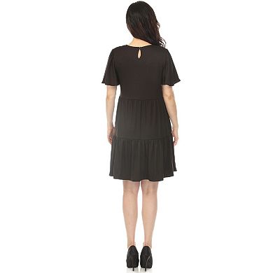 Women’s Short Sleeve Tiered A-Line Maternity Dress