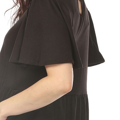 Women’s Short Sleeve Tiered A-Line Maternity Dress