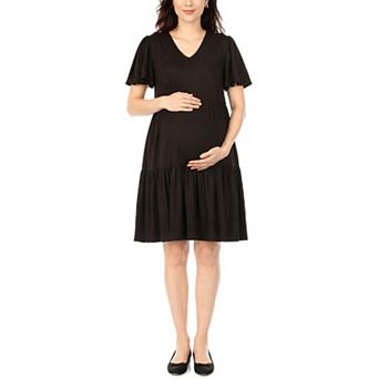 Women’s Short Sleeve Tiered A-Line Maternity Dress