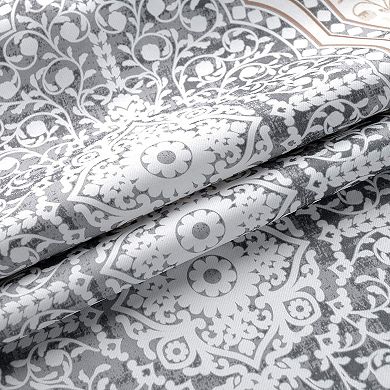 DriftAway Room Darkening Curtain Damask Pattern Medallion Drapes for Living Room and Bedroom