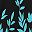 Black Blue Printed