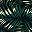 Dark Green Leaf Print