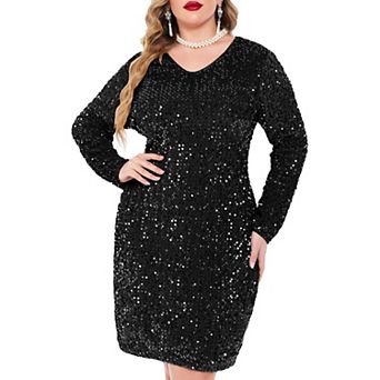 Zeagoo Women' Party Dress Elegant Evening Midi Sequin Dress