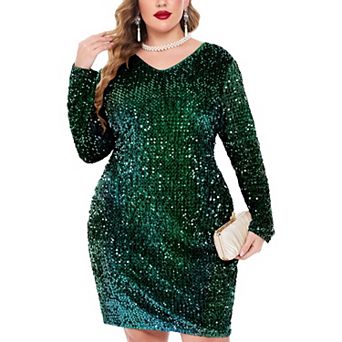 Zeagoo Women' Party Dress Elegant Evening Midi Sequin Dress
