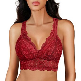 Avidlove Wireless Bra Camisole Top for Women Racerback Everyday Lingerie Lace Bralettes Tops