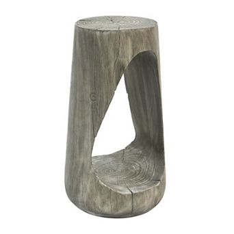 Hollow Garden Stool with Wood Like Texture for Balcony and Beach