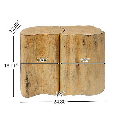 Irregular Side Table with Split Design for Small Space Living Rooms