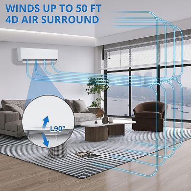 9000 BTU Mini Split Air Conditioner & Heat Pump, 24 SEER2 Energy Star AC System with WiFi