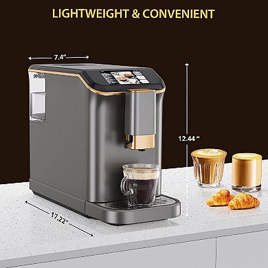 20 Bar Fully Automatic Espresso Machine with Dual Boiler, Built-In Grinder & Milk Frother