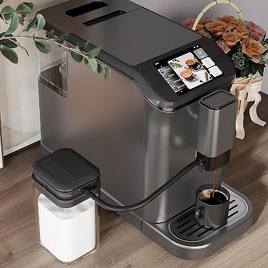 20 Bar Fully Automatic Espresso Machine with Dual Boiler, Built-In Grinder & Milk Frother