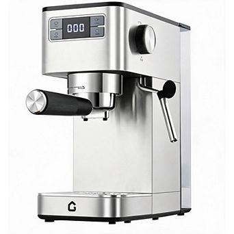 20 Bar Espresso Machine, Compact Stainless Steel Coffee Maker with Milk Frother & Removable Water