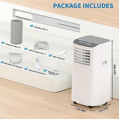 8000 BTU Portable Air Conditioner, Quiet AC with Remote Control, Ventless Auto-Evaporation Design