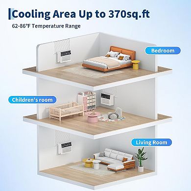 8000 BTU u-Shaped Window Air Conditioner, Cools 350 Sq ft, Ultra Quiet with Open Window Flexibility