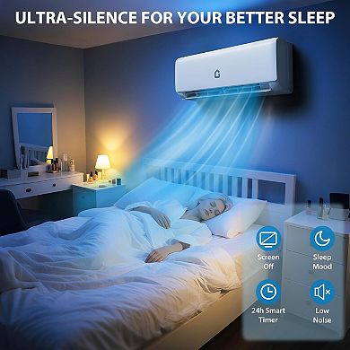 17 SEER2 Wall-Mounted Ductless Inverter System with WiFi & Alexa Control, for Room Cooling Up to 550