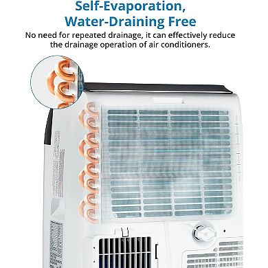 3-in-1 Portable AC Unit, Cooler, Dehumidifier & Fan, Sleep Mode 53dB, with Window Kit & Remote