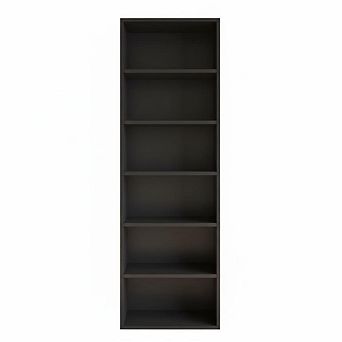 6 tier Bookcase, Heavy-Duty Rustic Storage Shelf with Anti-Tip Safety Design
