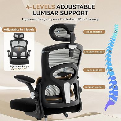 Office Chair Ergonomic Desk Chair with Mesh Back and Wheels