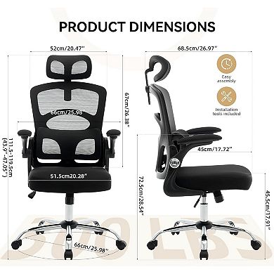 Office Chair Ergonomic Desk Chair with Mesh Back and Wheels